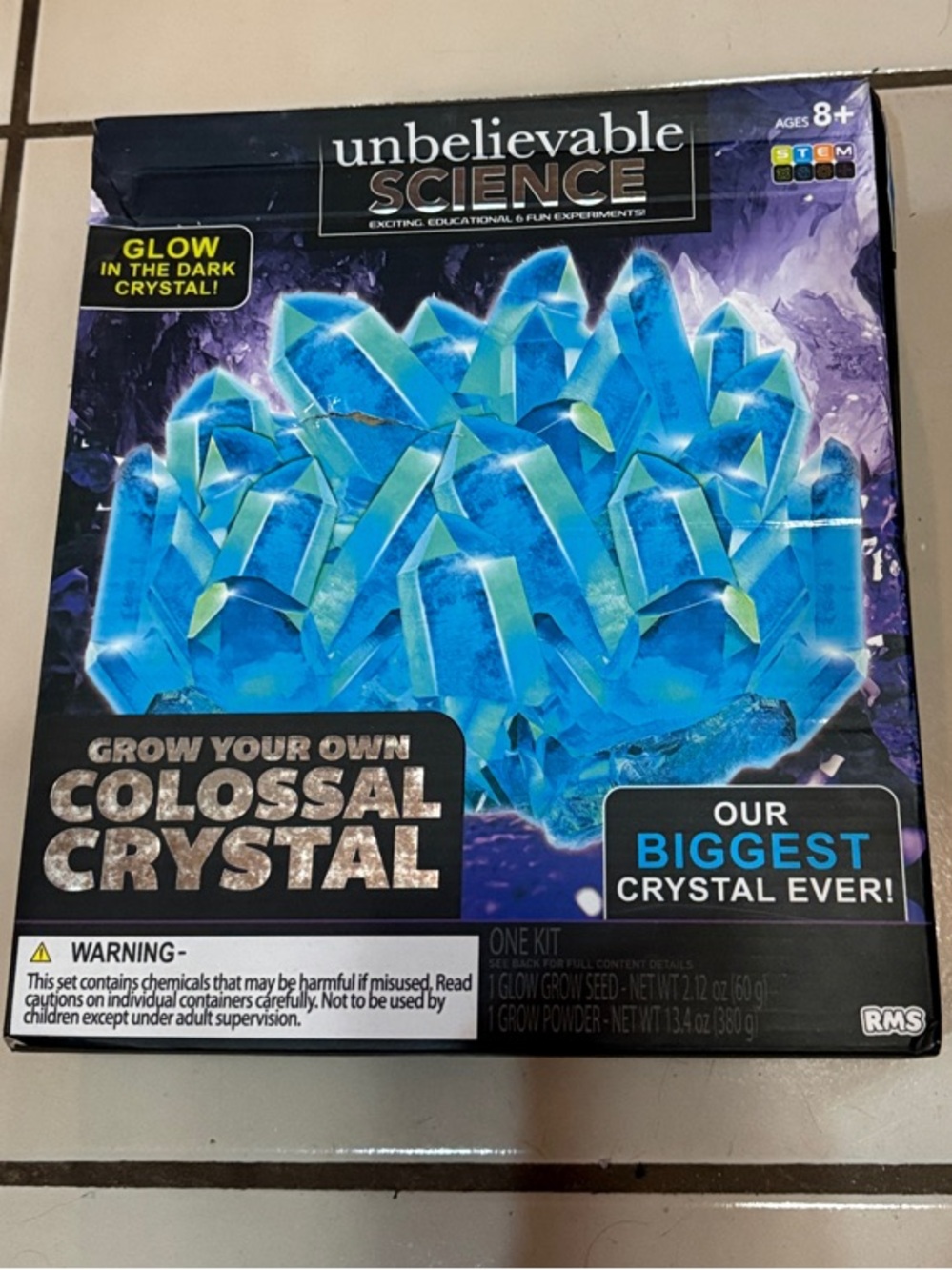 Unbelievable Science Blue Colossal Crystal Kit for Kids